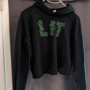 Women's cropped LIT hoodie large